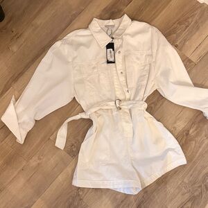 Gianni Bini Cream romper/ perfect sailing attire/captains hat optional 😉